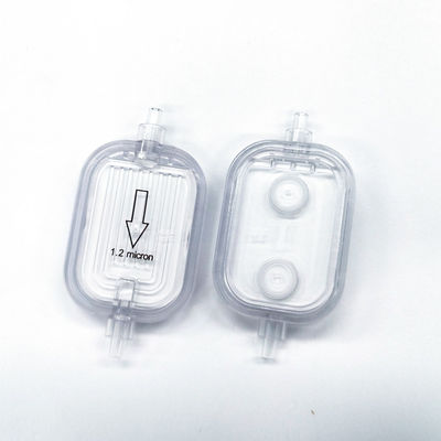 इन-लाइन IV फिल्टर हाइड्रोफिलिक PES-pp 1.2μm और हाइड्रोफोबिक PTFE 0.45μm के साथ